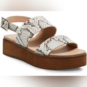 Steve Madden Teenie Snakeskin Platform Sandals
